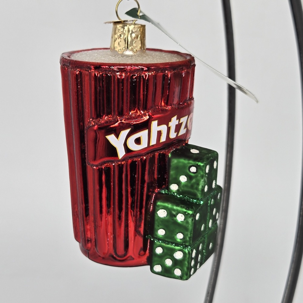 Old World Christmas Yahtzee Game Glass Ornament 3.5 inch New W Tag - Picture 2 of 4